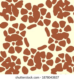 Giraffe fur seamless pattern, tropical animal skin texture.