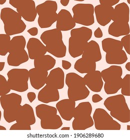 Giraffe fur seamless pattern, tropical animal skin texture.