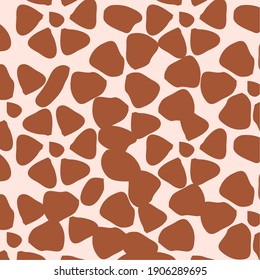 Giraffe fur seamless pattern, tropical animal skin texture.