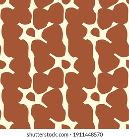 Giraffe fur seamless pattern, tropical animal skin pattern.
