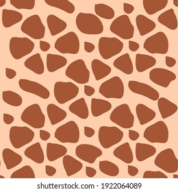Giraffe fur seamless pattern, tropical animal skin texture.