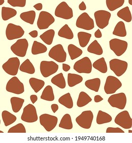 Giraffe fur seamless pattern, tropical animal skin texture.