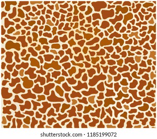 Giraffe fur texture pattern design. Vector illustration background