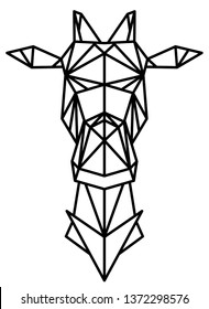 giraffe geometric vector