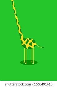 it's a giraffe in green