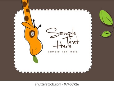 Giraffe greeting card