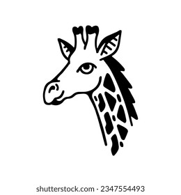 giraffe head concept vector illustration