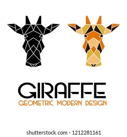 Giraffe head geometric modern design