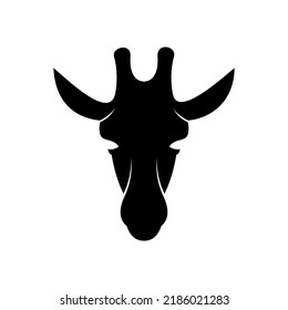 giraffe head logo abstract silhouette vector template