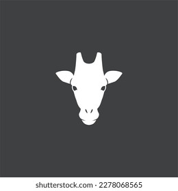 giraffe head logo. vector illustration