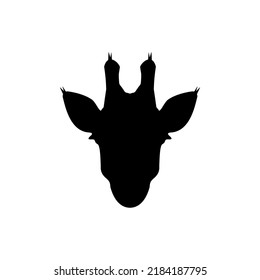 Giraffe Head Silhouette Vector Logo Icon Illustration. Simple and cool for giraffe head icon design illustration. Both for print and digital designs.