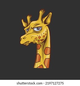 giraffe head vector illustration design