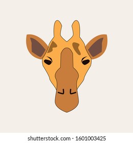 giraffe head vector illustration. giraffe head logo icon.
