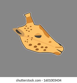 giraffe head vector illustration. giraffe head logo icon.