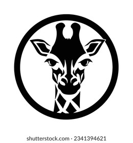 Giraffe head vector, logo, illustration isolated on white background