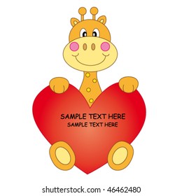 giraffe with a heart