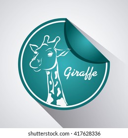 Giraffe icon. Animal design. Safari concept