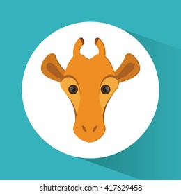 Giraffe icon. Animal design. Safari concept