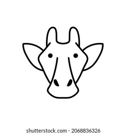 giraffe icon, animal icon vector illustration