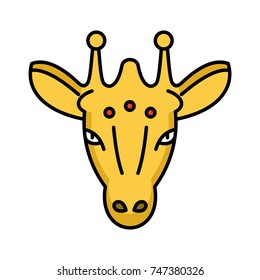 Giraffe icon animals head vector design illustration