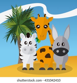 giraffe icon design  , vector graphic , animal illustration
