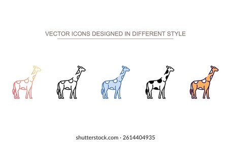 Giraffe icon design with white background stock illustration