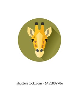 giraffe icon, flat design style