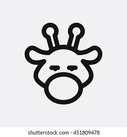 Giraffe icon illustration isolated vector sign symbol