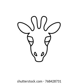 giraffe icon illustration isolated vector sign symbol