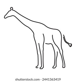 giraffe icon isolated on white background, vector illustration.