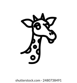 Giraffe icon or logo design isolated sign symbol vector illustration. A collection of high quality black line style vector icons suitable for designers, web developers, displays and websites