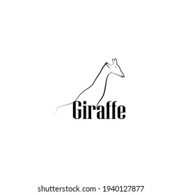 Giraffe icon logo design vector elements
