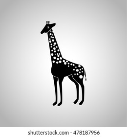 Giraffe icon on the background