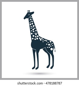 Giraffe icon on the background