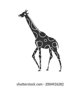 Giraffe Icon Silhouette Illustration. Africa Animal Vector Graphic Pictogram Symbol Clip Art. Doodle Sketch Black Sign.