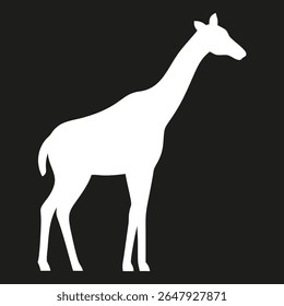 Giraffe icon silhouette. Giraffe logo isolated. Vector illustration.