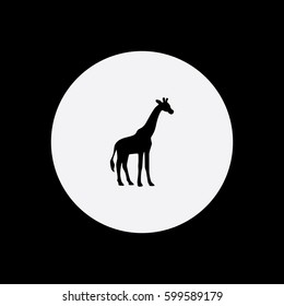 Giraffe icon silhouette vector illustration

