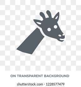 Giraffe Icon. Trendy Flat Vector Giraffe Icon On Transparent Background From Animals Collection. 