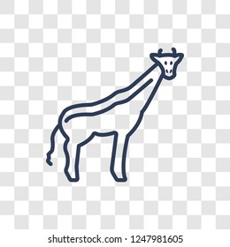 Giraffe Icon. Trendy Linear Giraffe Logo Concept On Transparent Background From Animals  Collection