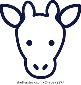 Giraffe icon in vector, animal icon