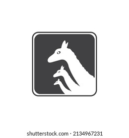 Giraffe icon vector illustration design template.