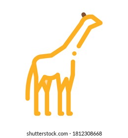 Giraffe Icon Vector. Outline Giraffe Sign. Isolated Contour Symbol Illustration