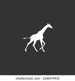 giraffe icon vector. giraffe sign on black background. giraffe icon for web and app