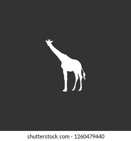 giraffe icon vector. giraffe sign on black background. giraffe icon for web and app