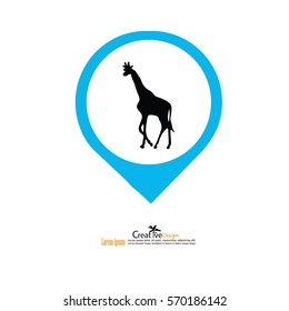 giraffe icon.vector illustration.