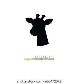 giraffe icon.vector illustration.