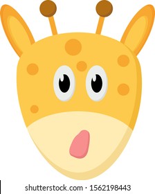 Giraffe, illustration, vector on white background.
