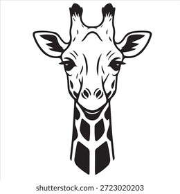 Ilustración de jirafa diseño de silueta de Vector