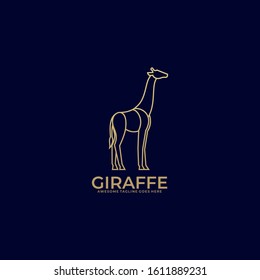 Giraffe Illustration Vector Template. Suitable for Creative Industry, Multimedia, entertainment, Educations, Shop, and any related business