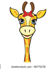giraffe isolated on the white